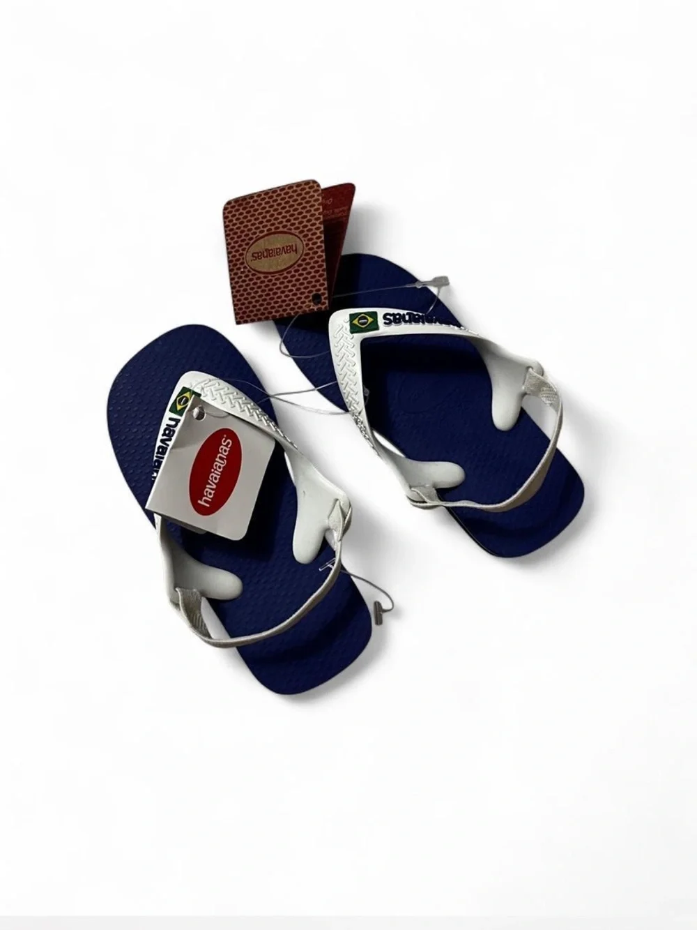Havaianas Kids Blue and White Flip Flops